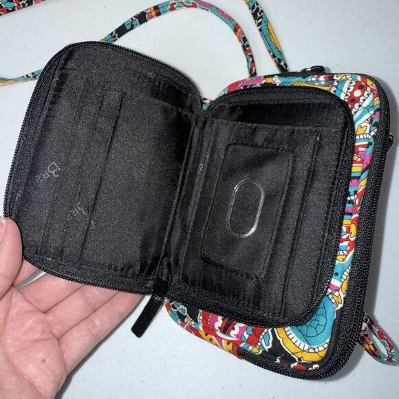 Vera Bradley Parisian Paisley Wristlet Wallet Crossbody - Picture 3 of 4